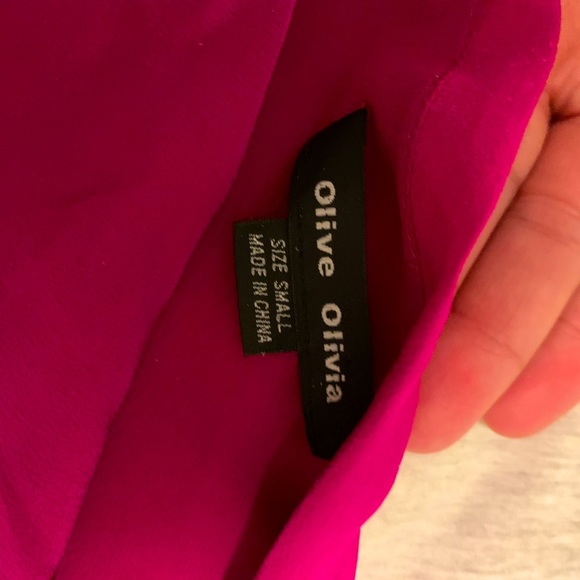 Magenta Olive Olivia Silk Mini Dress - Picture 9 of 9